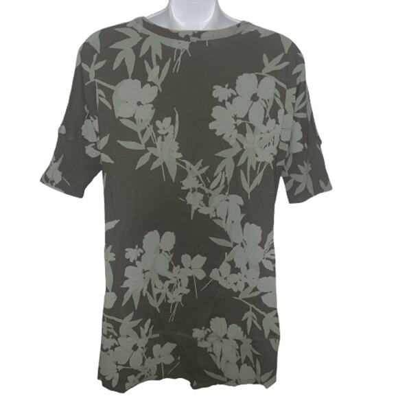 Sundance Olive Green Oversized Floral Embroidered Tunic Top Women's Size XS - Picture 4 of 8